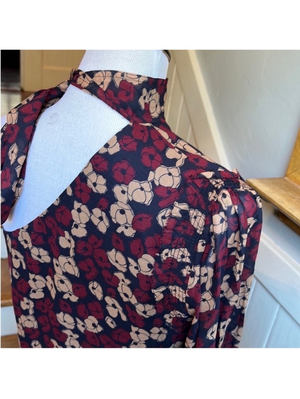 NWT POLO RALPH LAUREN Georgette Tie-Neck One-Shoulder Top - Picture 9 of 16